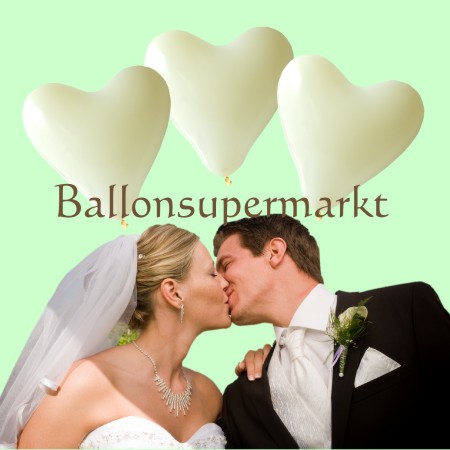 Herzluftballons zur Hochzeit