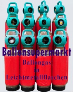 Ballongas in Leichtmetallflaschen