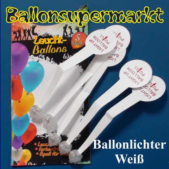 Ballonlichter, Ballonbeleuchter, LED-Lichter für Luftballons, konstant weiss leuchtend